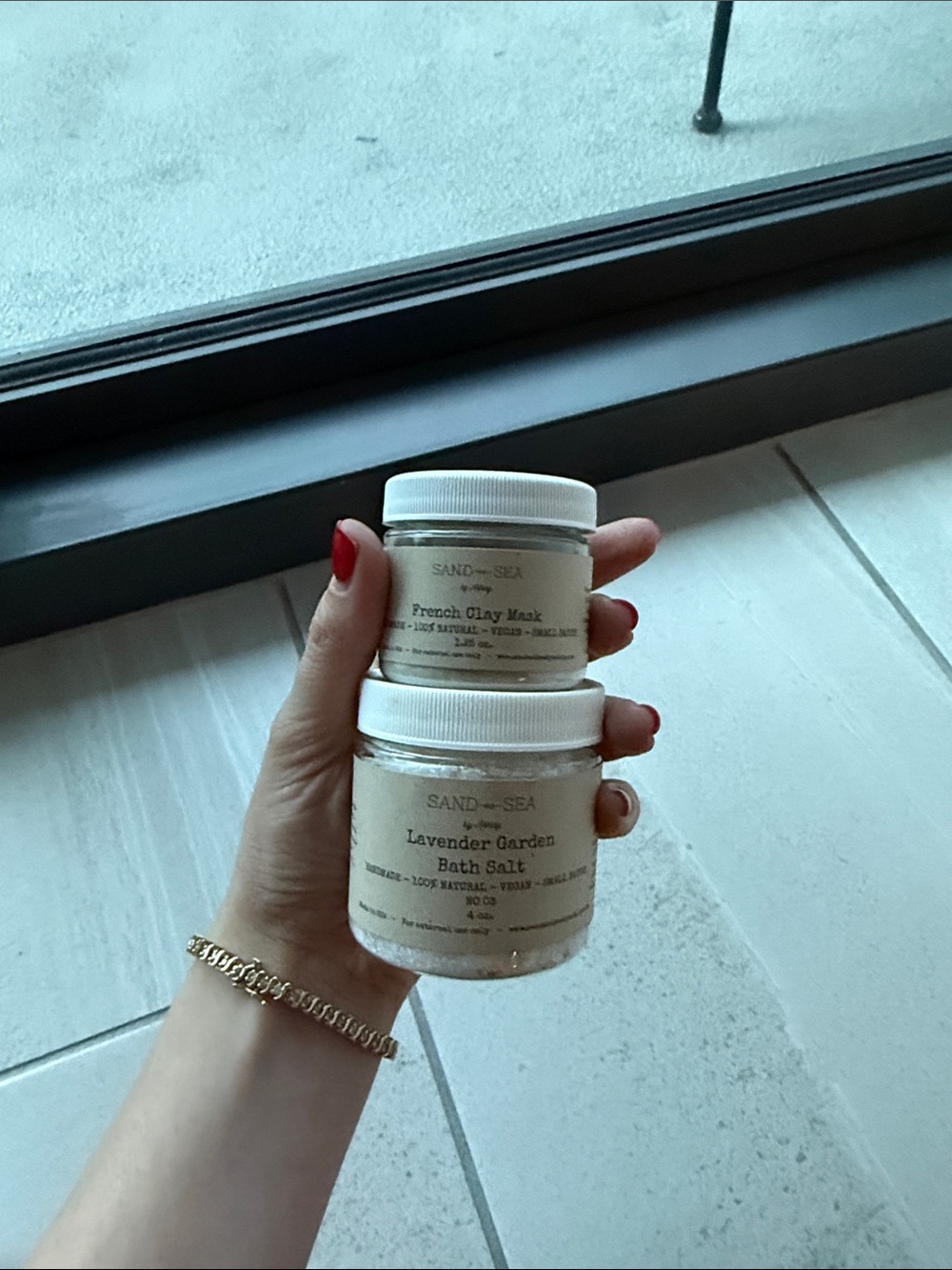 Lavender Garden Bath Salt - Natural Lavender (Cream Jar)